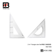 2 in 1 China Triangular Ruler Set for Office Stationery